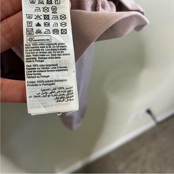 All Saints Relaxed Cropped Lilac-Pink Sweatshirt - Picture 13 of 13